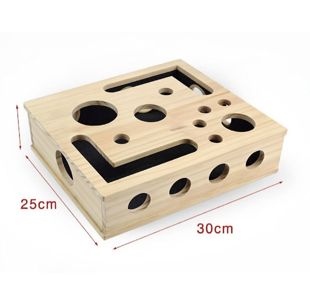 Wooden Treat Maze for Cats